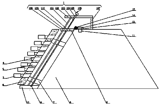 A building embankment with anti-seepage function