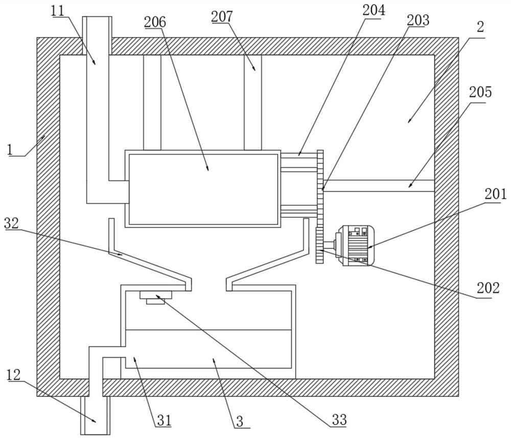 Zero-discharge treatment device for medical blood sewage