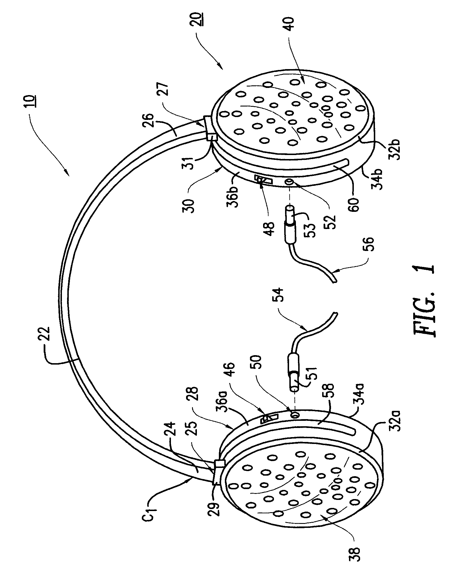 Combined headphone set and portable speaker assembly