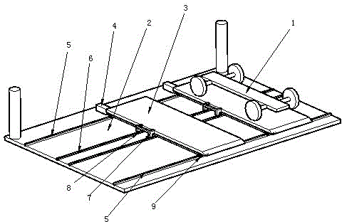 Parking pallet transverse moving drive device