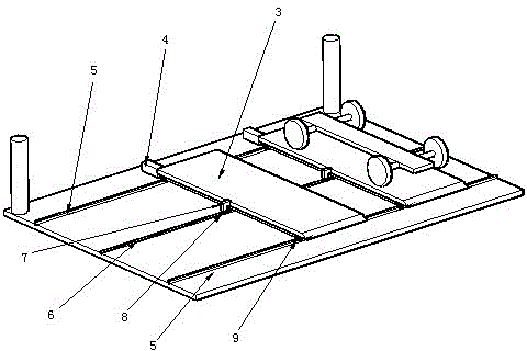 Parking pallet transverse moving drive device