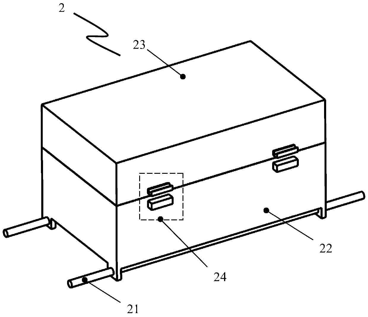 Box type stretcher for transporting novel coronavirus infected patients