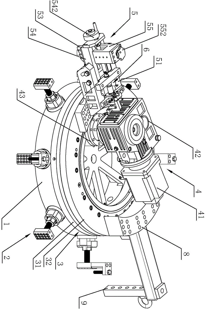 Internal-swelling pipe beveling machine