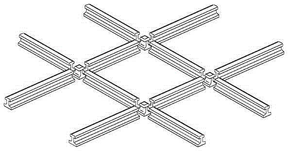 Rail crossing designed for crossing a guide rail with a second rail