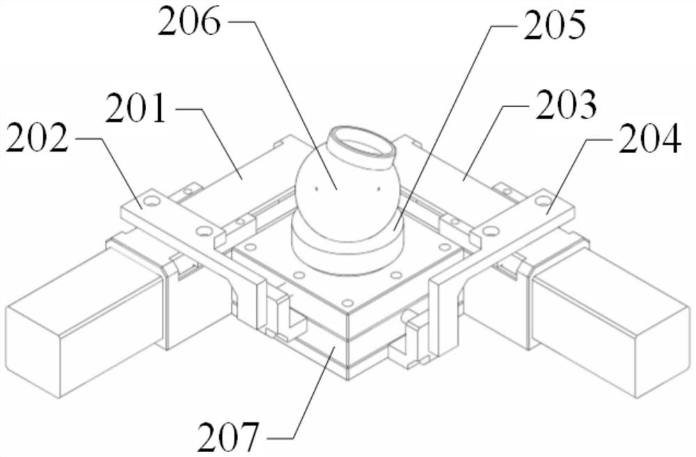 An industrial robot pose measurement target device and joint position sensitive error calibration method