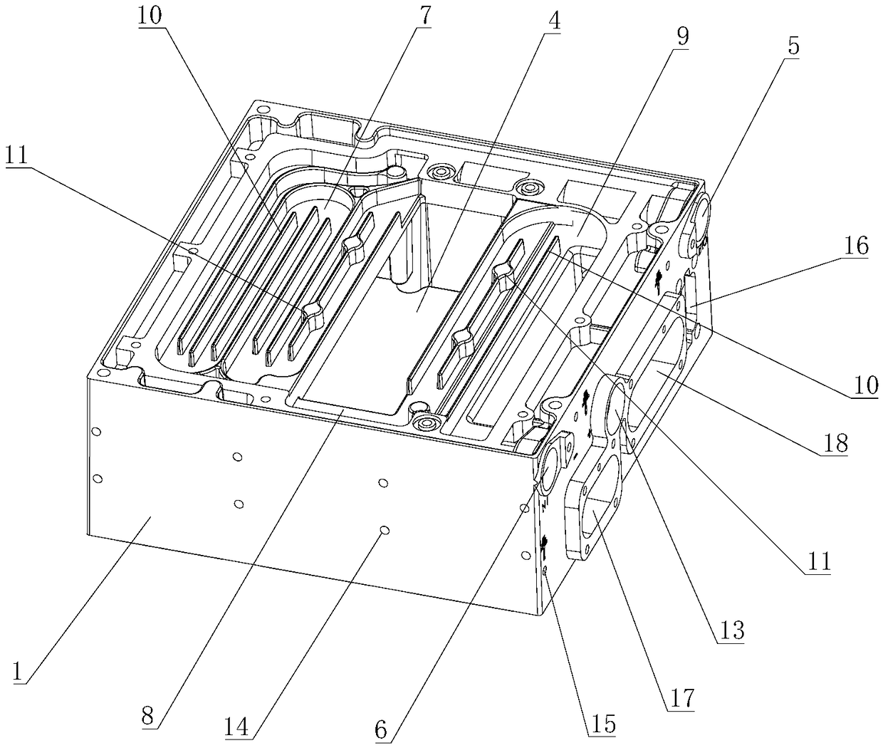 Novel drive motor controller housing and novel drive motor controller