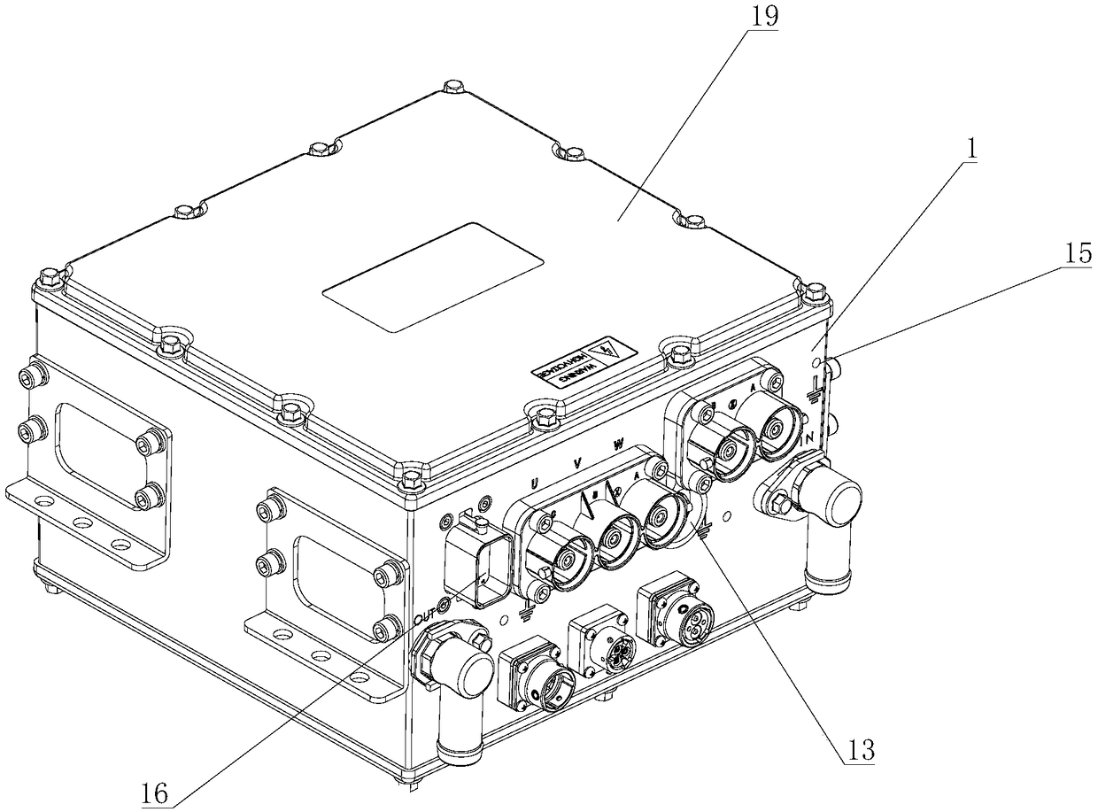 Novel drive motor controller housing and novel drive motor controller