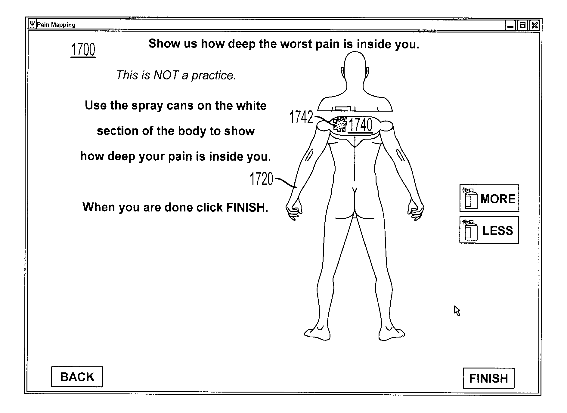 System and method for mapping pain depth