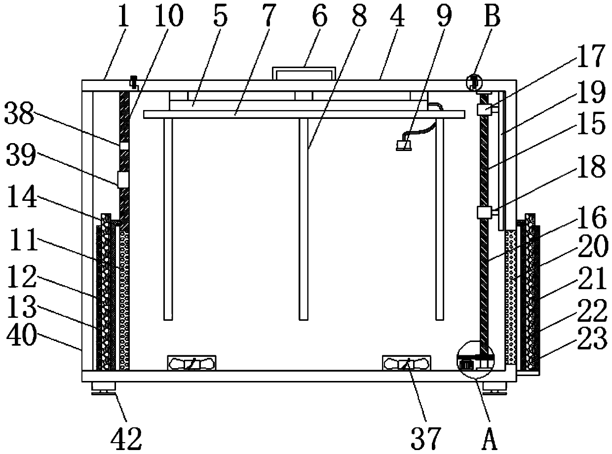 Dust removing device special for computer