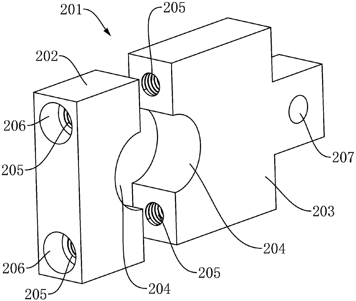 Wire feeding nozzle fixing clamp for automatically feeding wires for manual argon arc welding and welding equipment