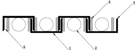 Underground pipeline protection device and support method applying underground pipeline protection device