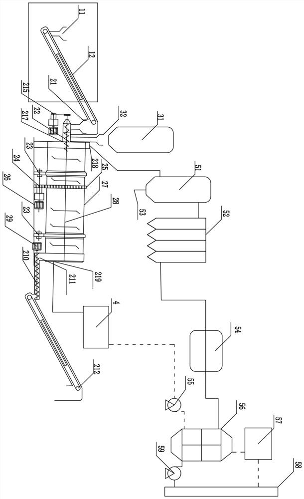 System for normal-temperature desorption treatment of volatile organic compound contaminated soil