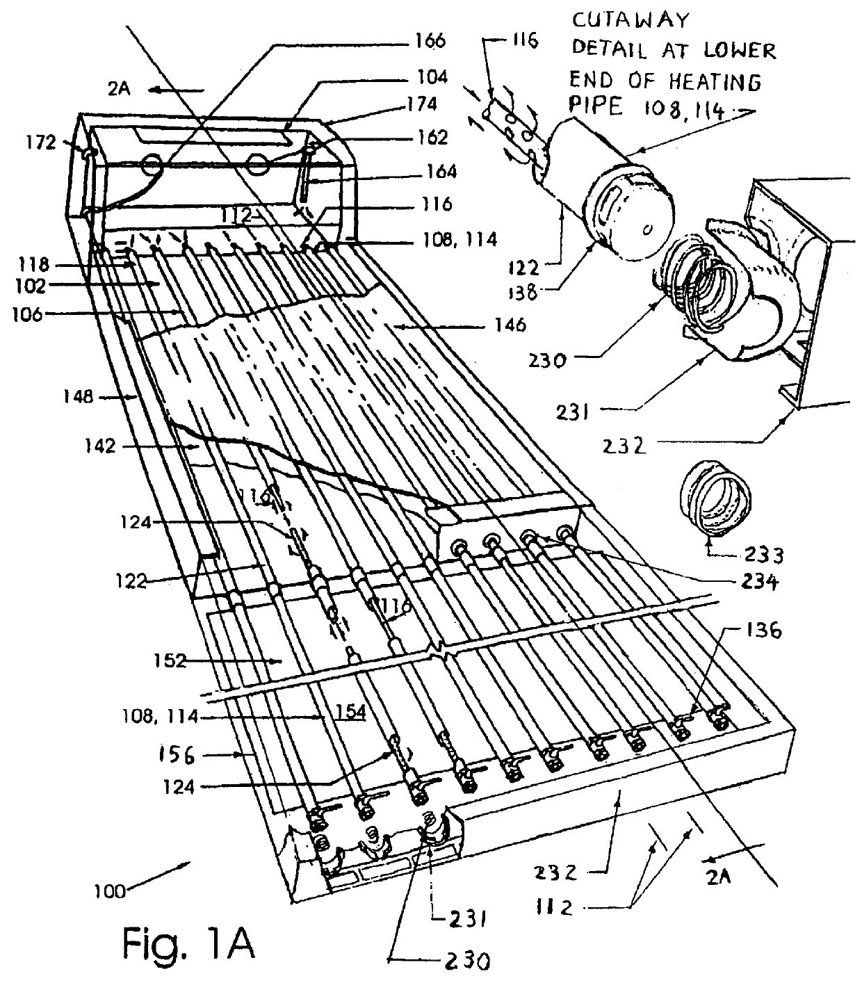 Tubular heating-pipe solar water-heating-system with integral tank