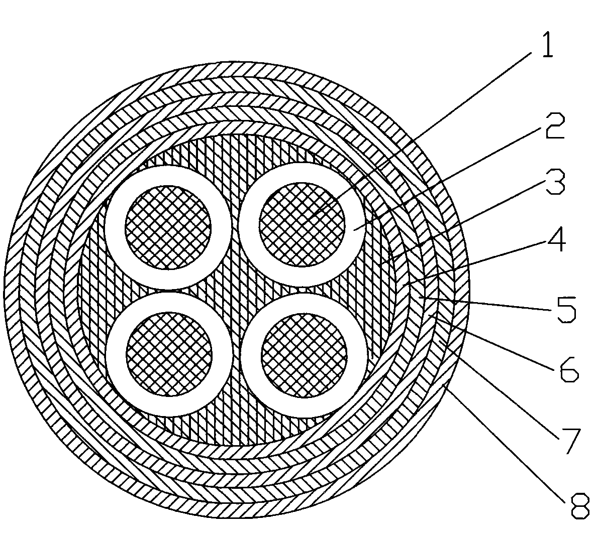 Moisture-proof railway signal cable