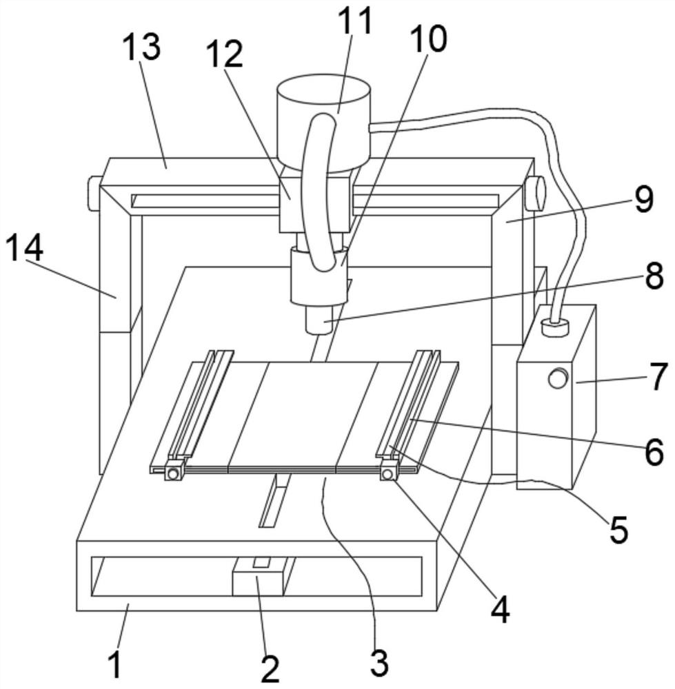 Gluing device for processing liquid crystal display screen substrate