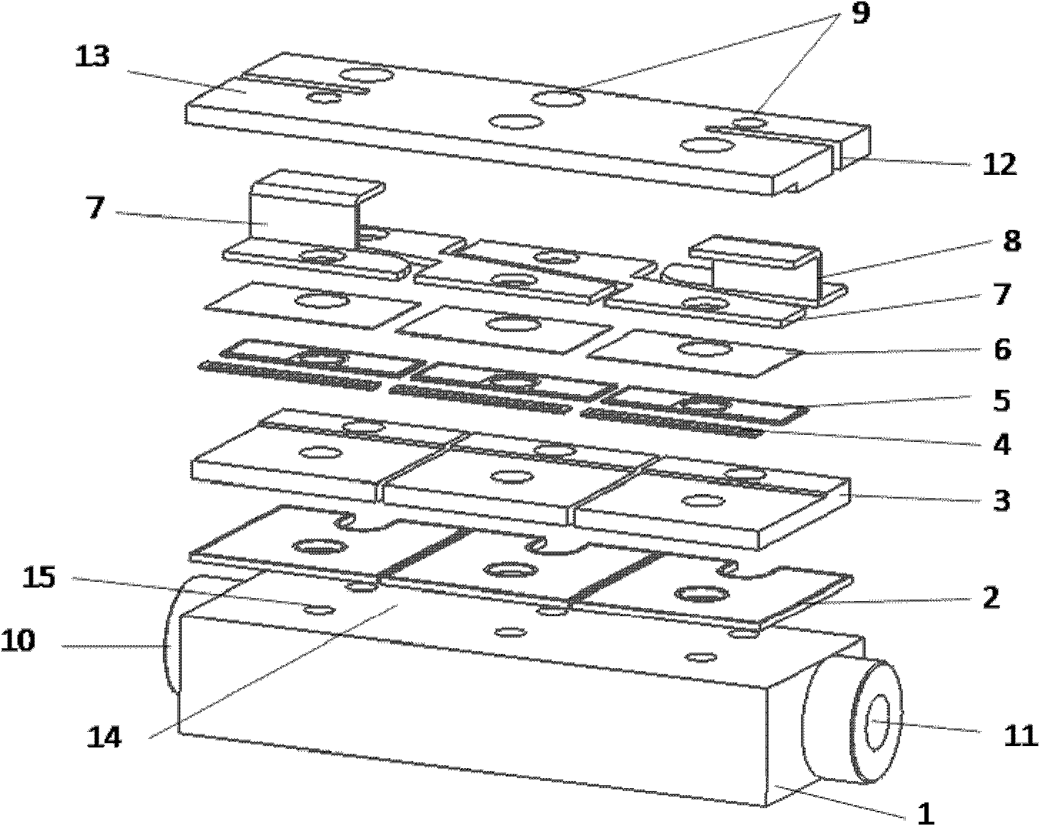 Horizontal-array high-power semiconductor laser capable of replacing chip