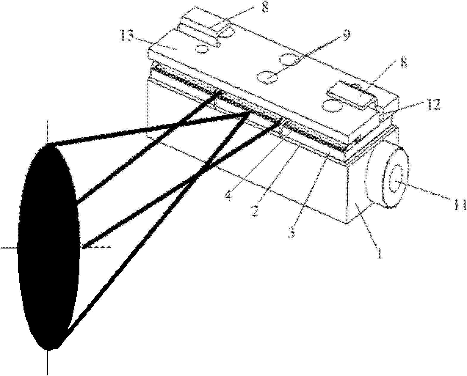 Horizontal-array high-power semiconductor laser capable of replacing chip