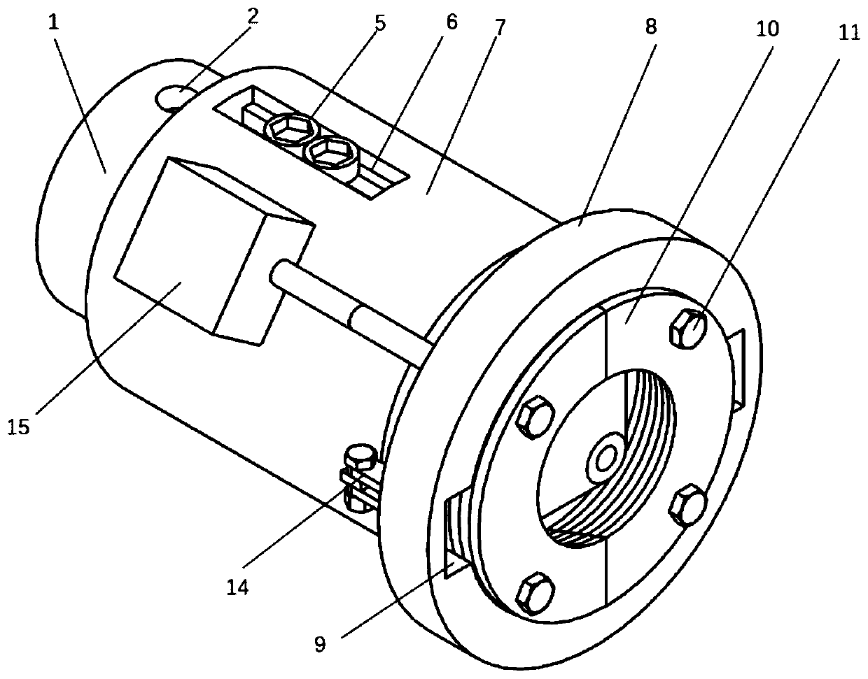 Flanging type pipe hydroforming sealing device and method