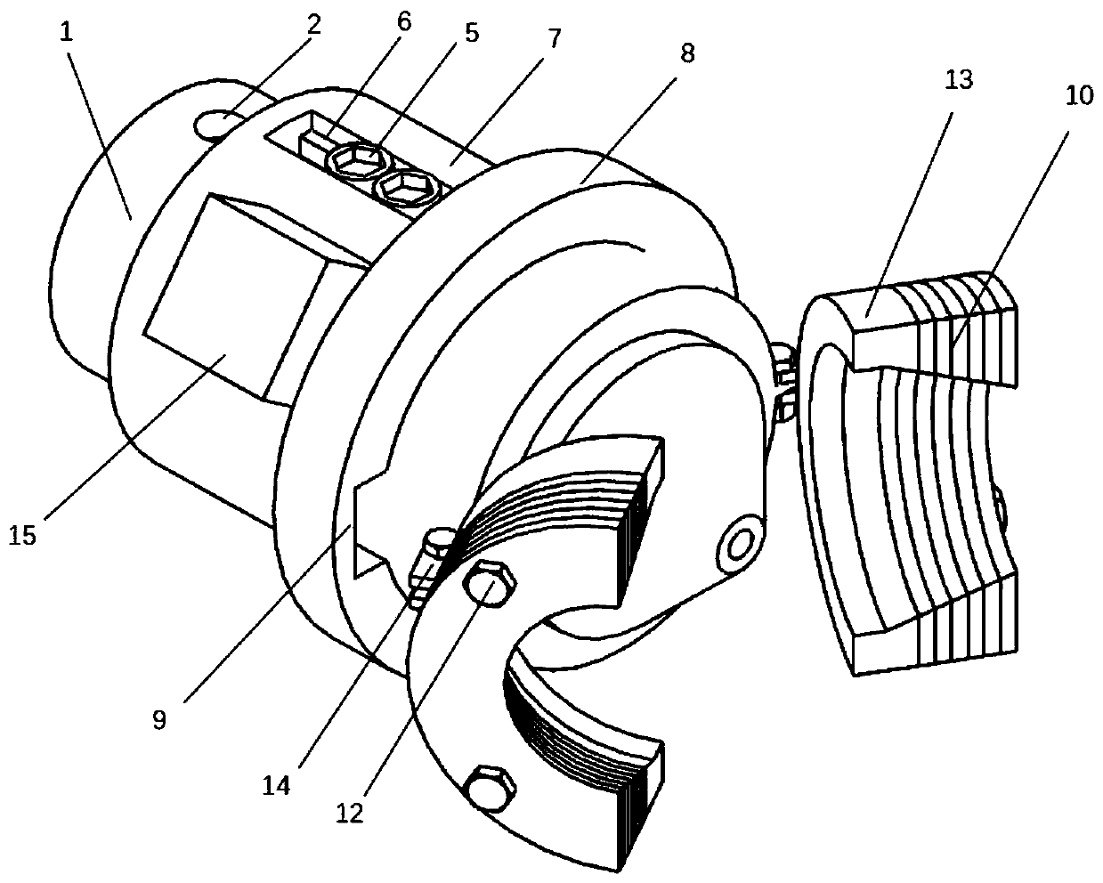 Flanging type pipe hydroforming sealing device and method