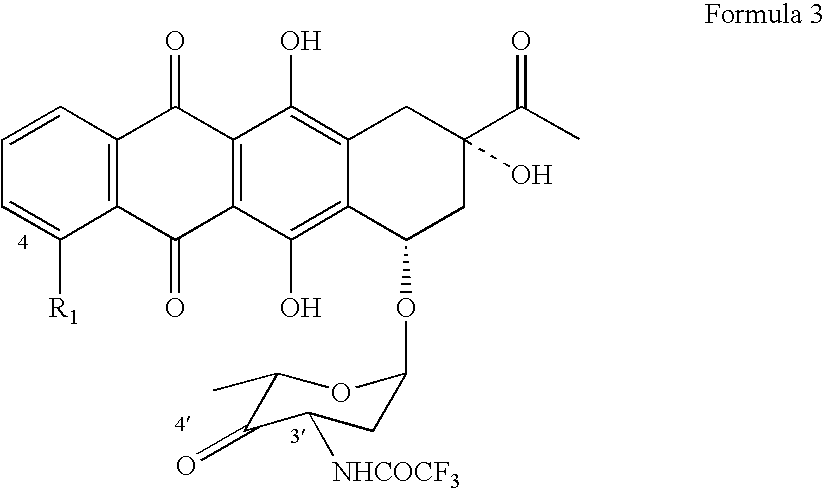 Epimerization of 4'-C bond and modification of 14-CH3-(CO)-fragment in anthracyclin antibiotics