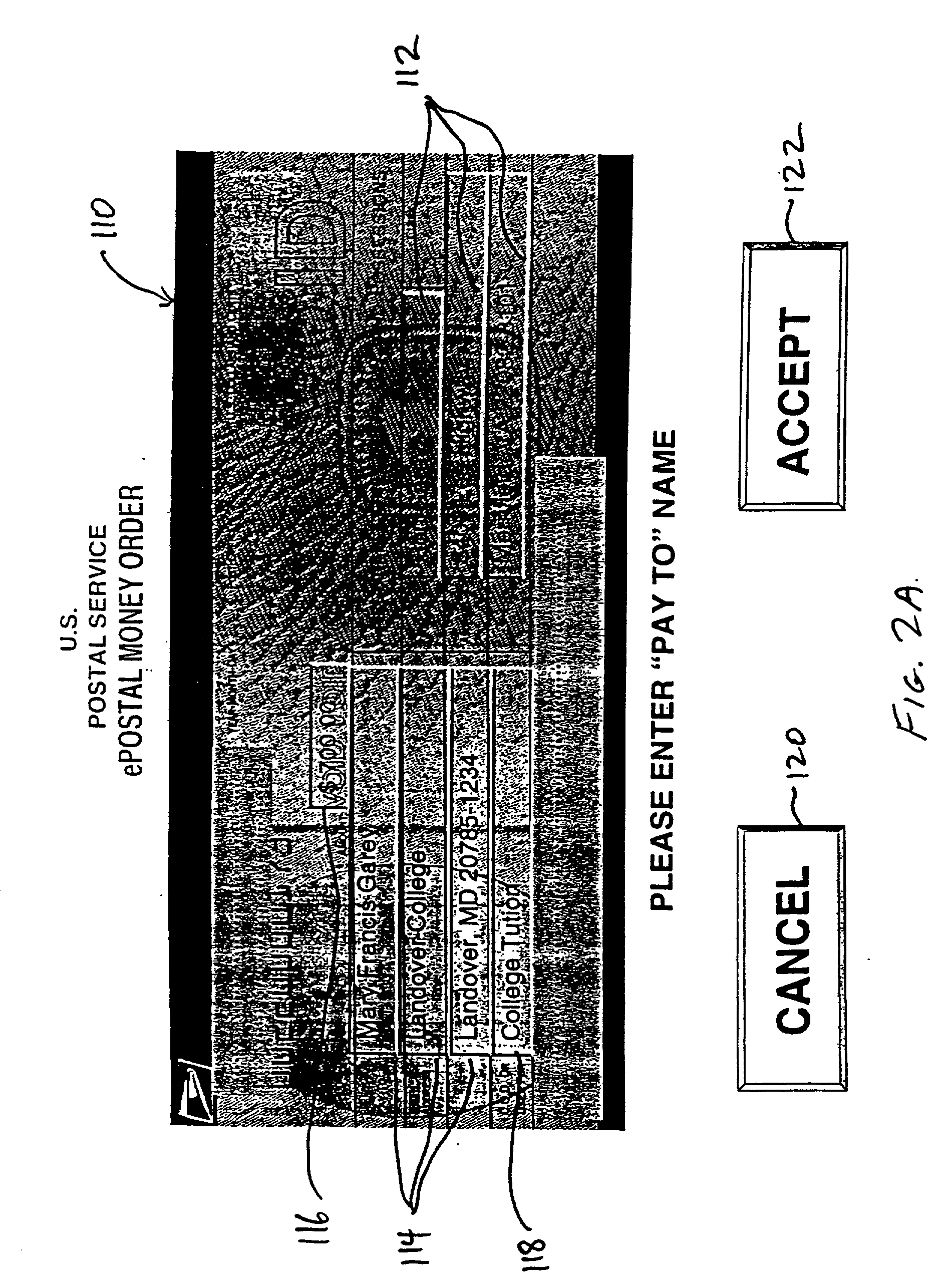 Electronic postal money order method and system