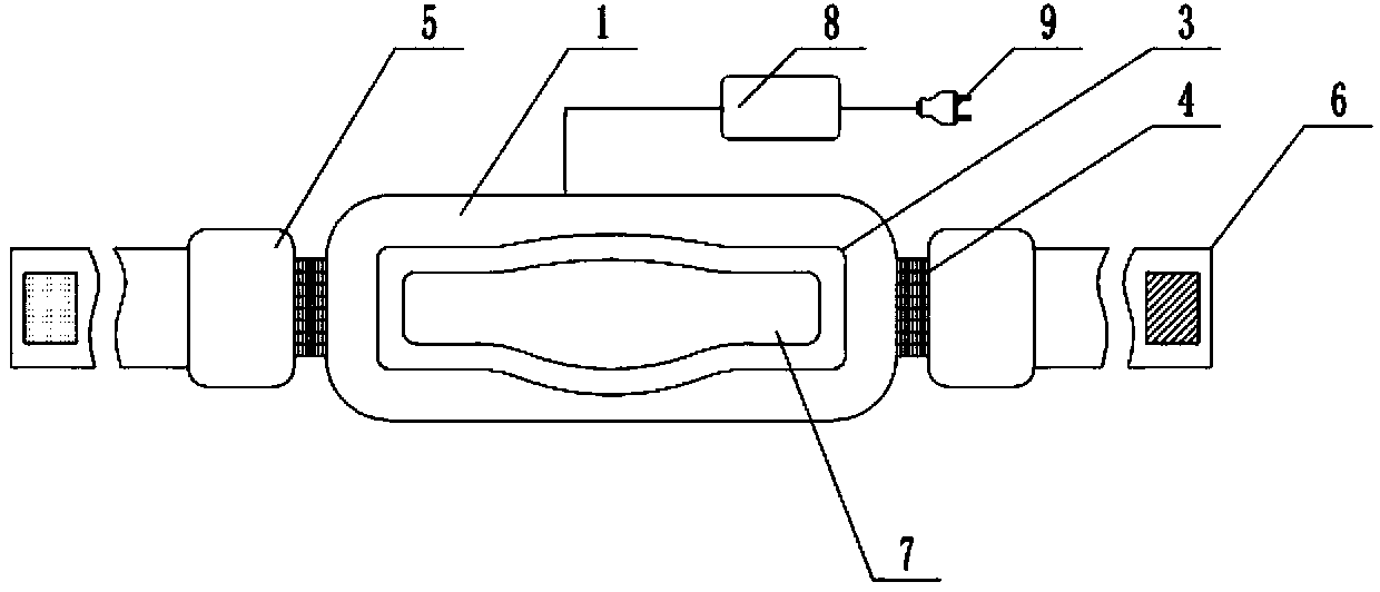 A lumbar spine massage rehabilitation device