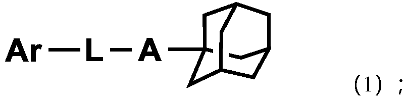 Adamantane-containing compound, high polymer, mixture, composition, and electronic device