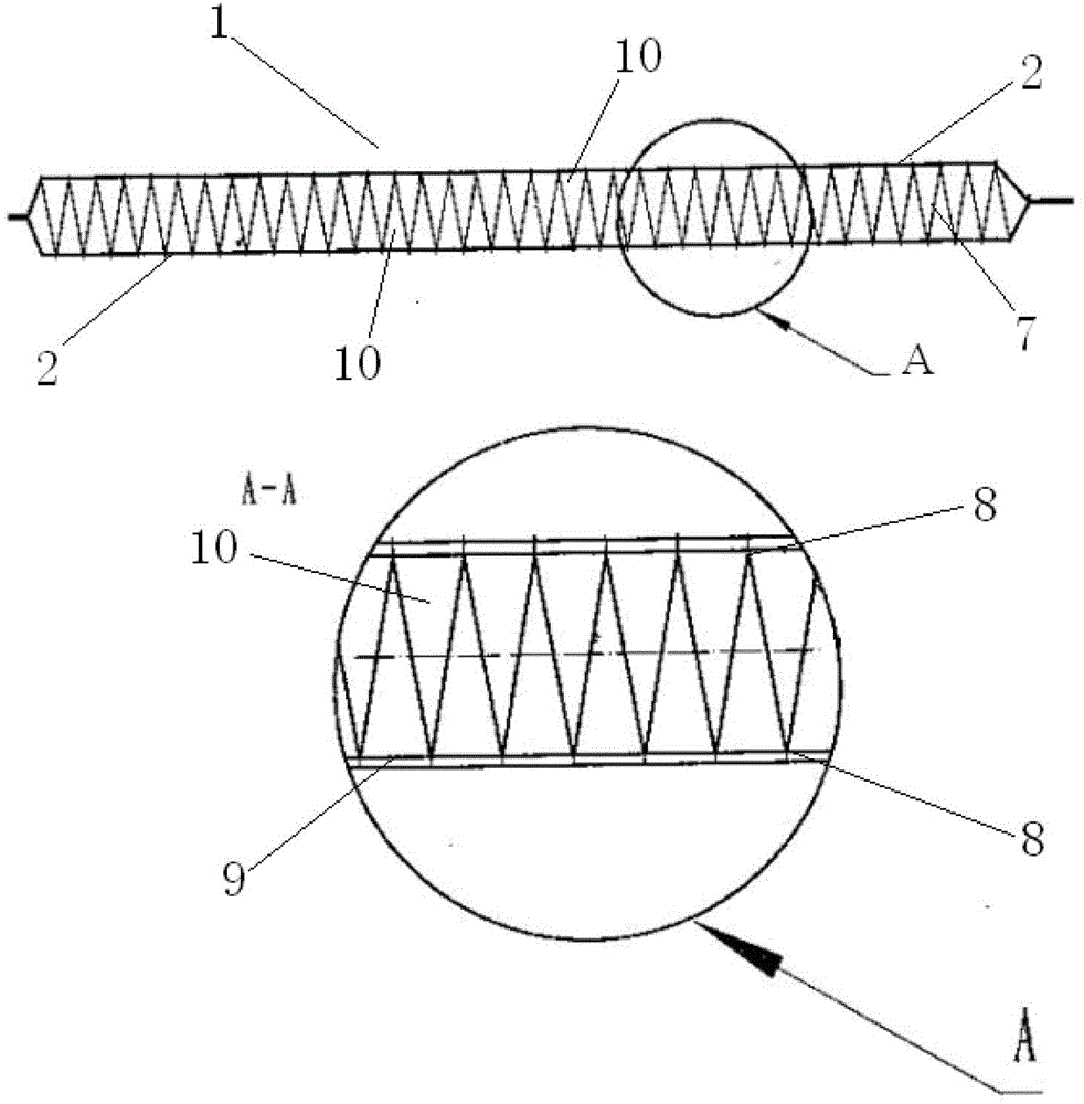 Pressurized gasbag of pipeline repair reinforcing layer as well as preparation method and application thereof