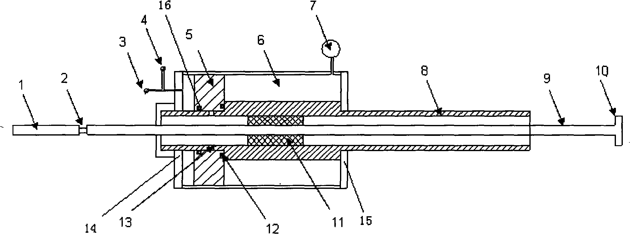 Air valve device for stretching experiment