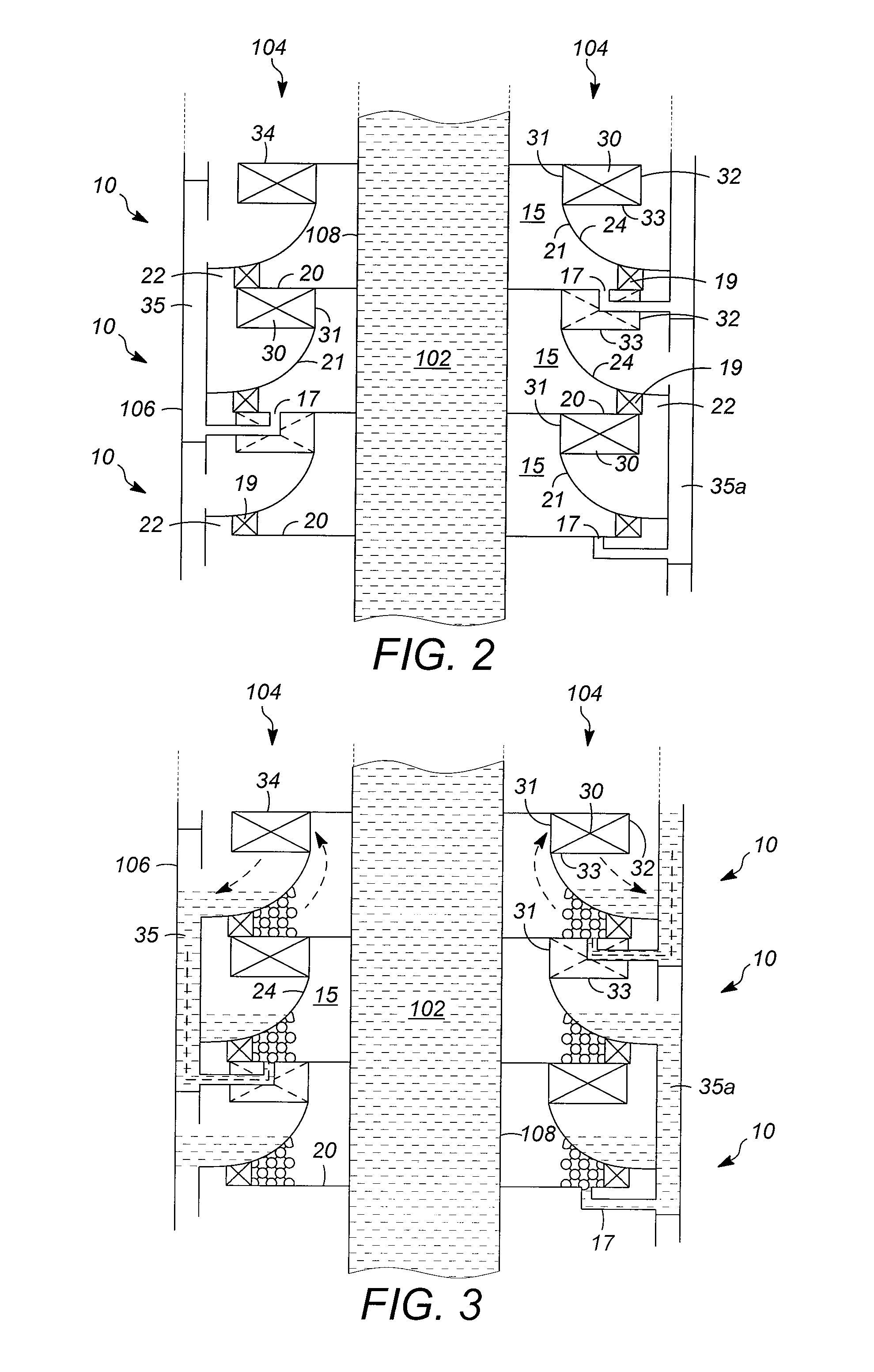 Vapor-Liquid Contacting Apparatuses Having a Secondary Absorption Zone with Vortex Contacting Stages