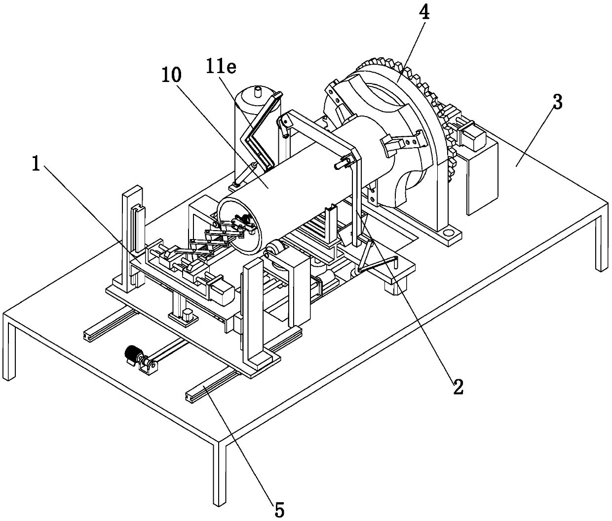 Working method of steel pipe inner wall and outer wall automatic spraying machine