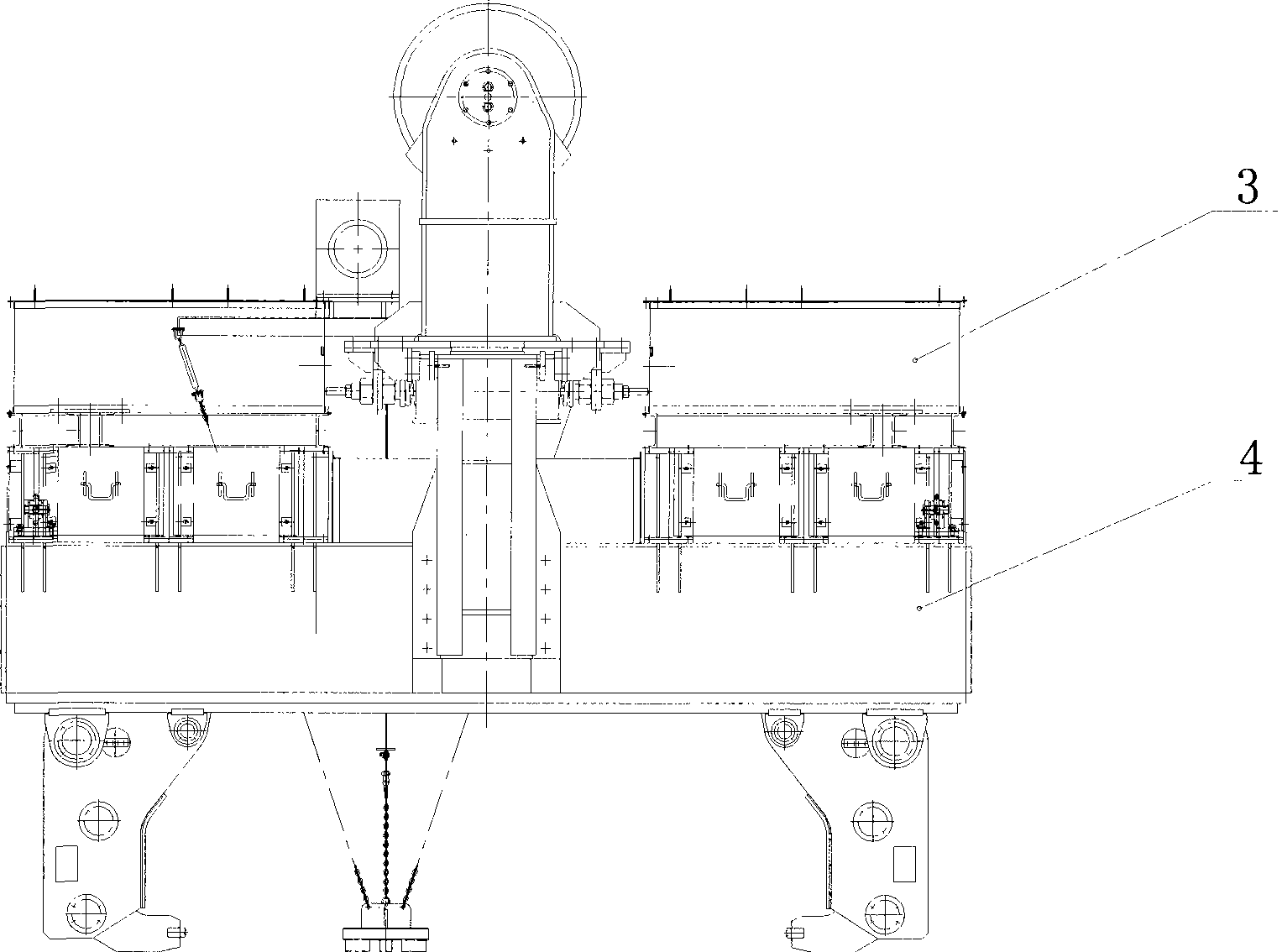 Electric translational type slab clamp with slide compensation mechanism