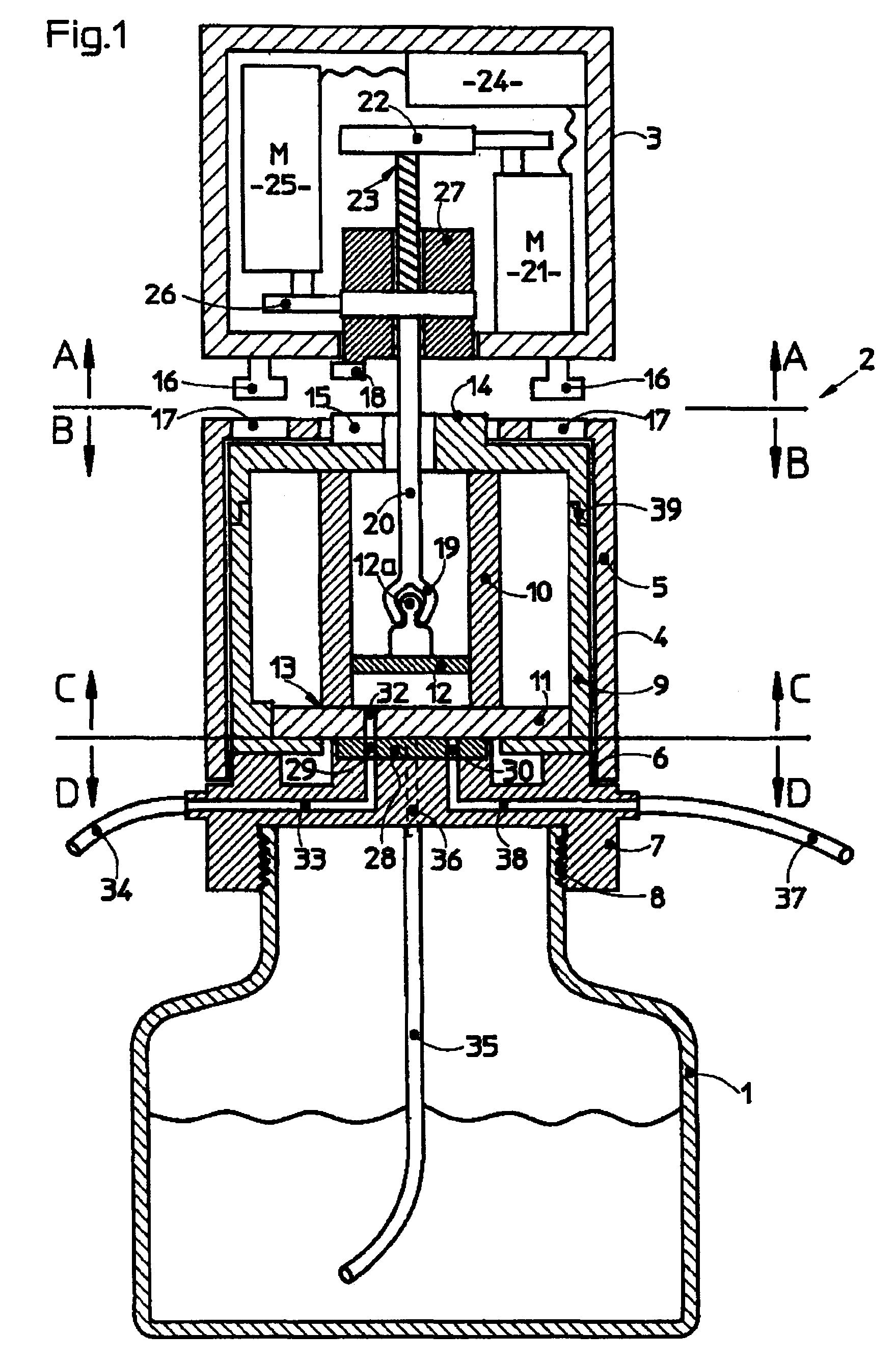 Volume measurement and/or metering device and method for operating a volume measurement and/or metering device