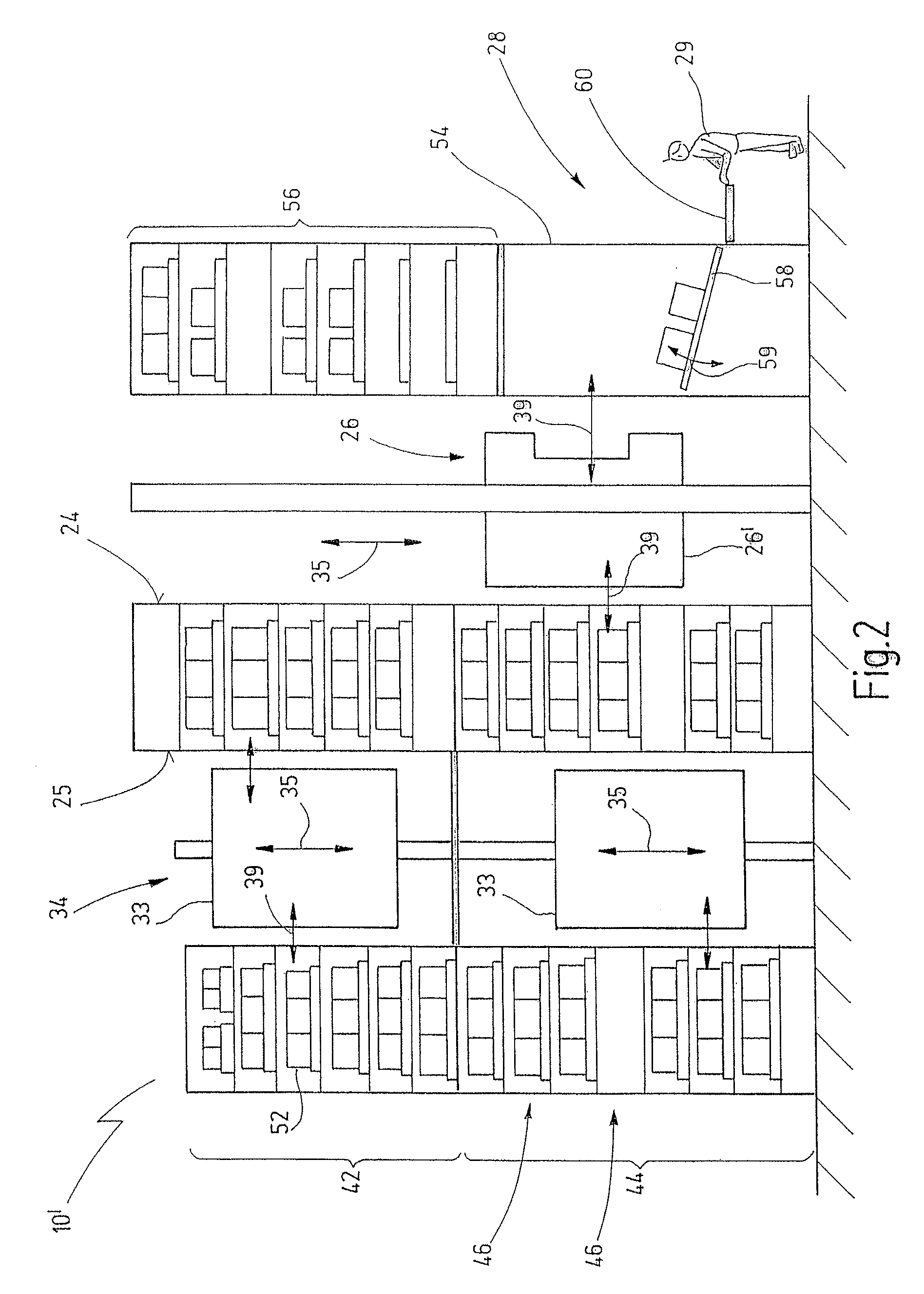 Rack Warehouse and Order-Picking Method