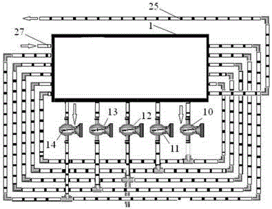 Glue solution circulation equipment used for large-scale honeycomb core glue dipping technology