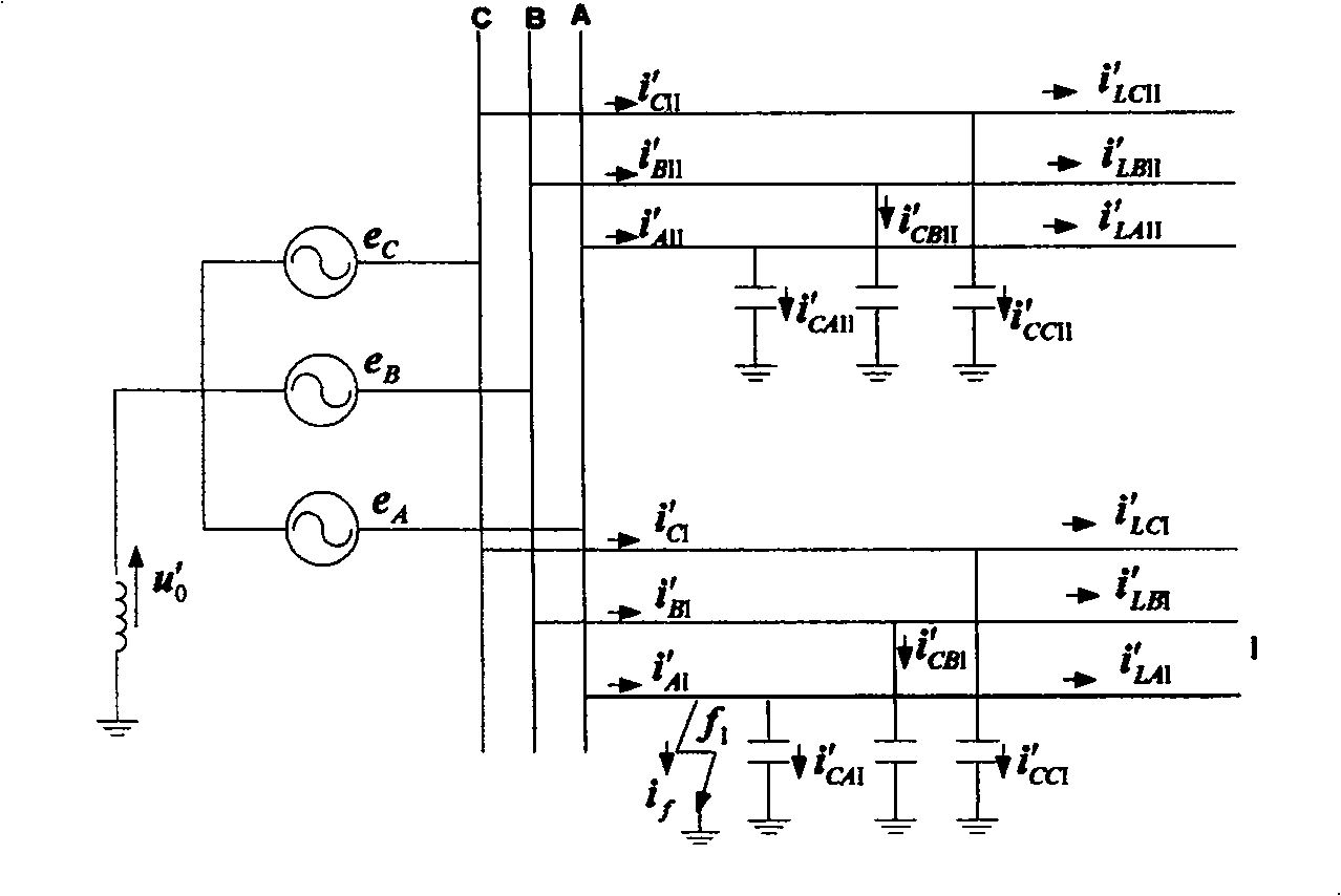 Single-phase gruonded fault protecting method for distributing net