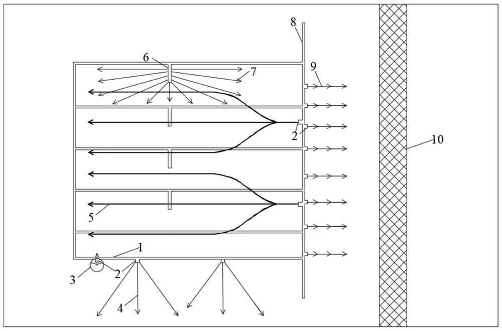 Full-area rapid dredging and descending method after underground curtain closure