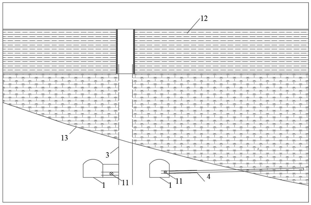 Full-area rapid dredging and descending method after underground curtain closure