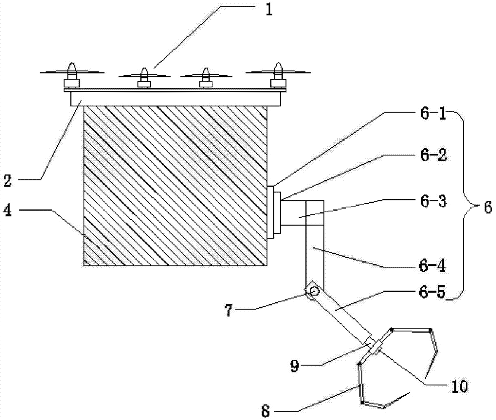 Garbage picking-up unmanned aerial vehicle integrated with garbage can