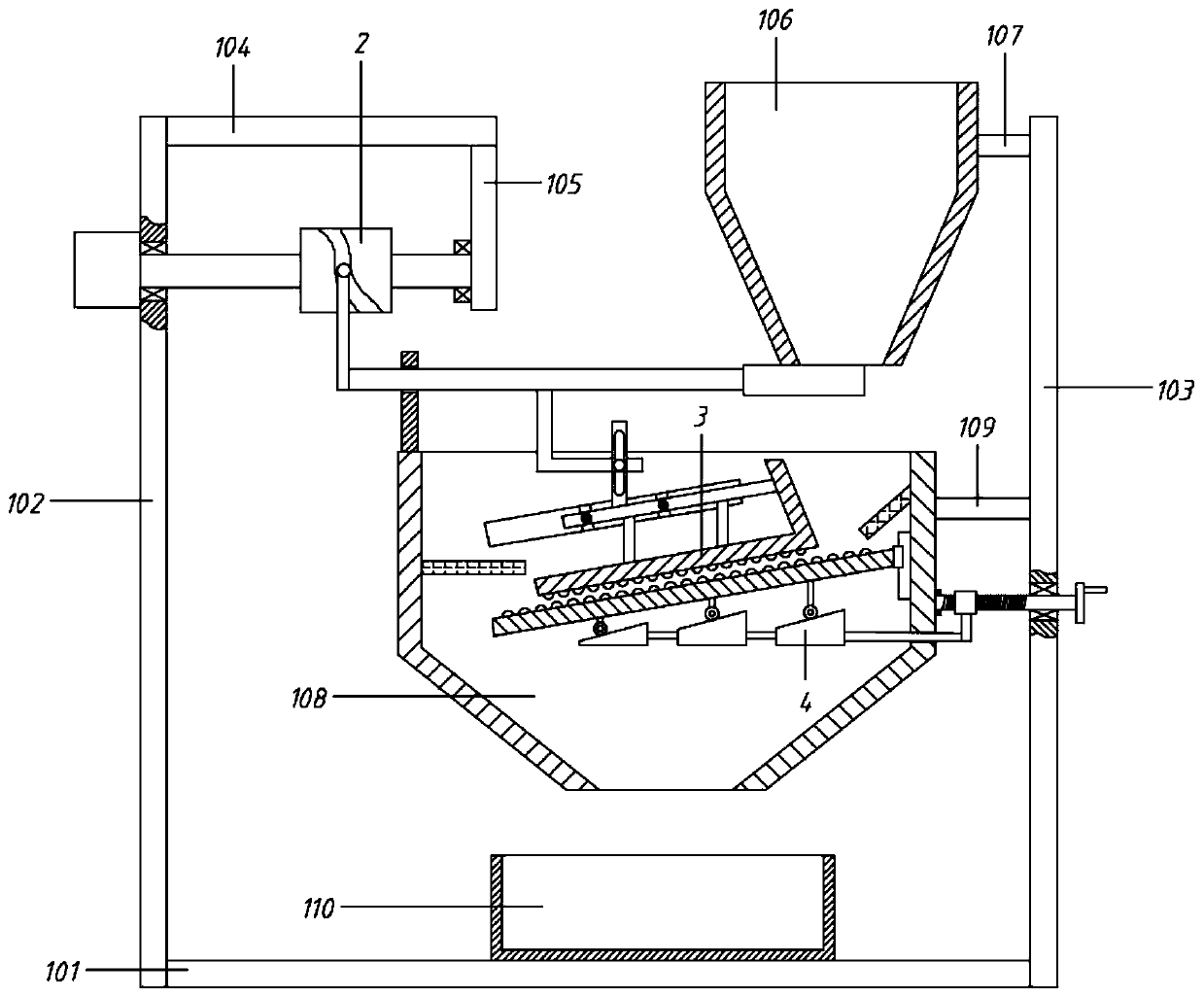 Convenient-to-adjust vegetable and fruit enzyme grinding equipment