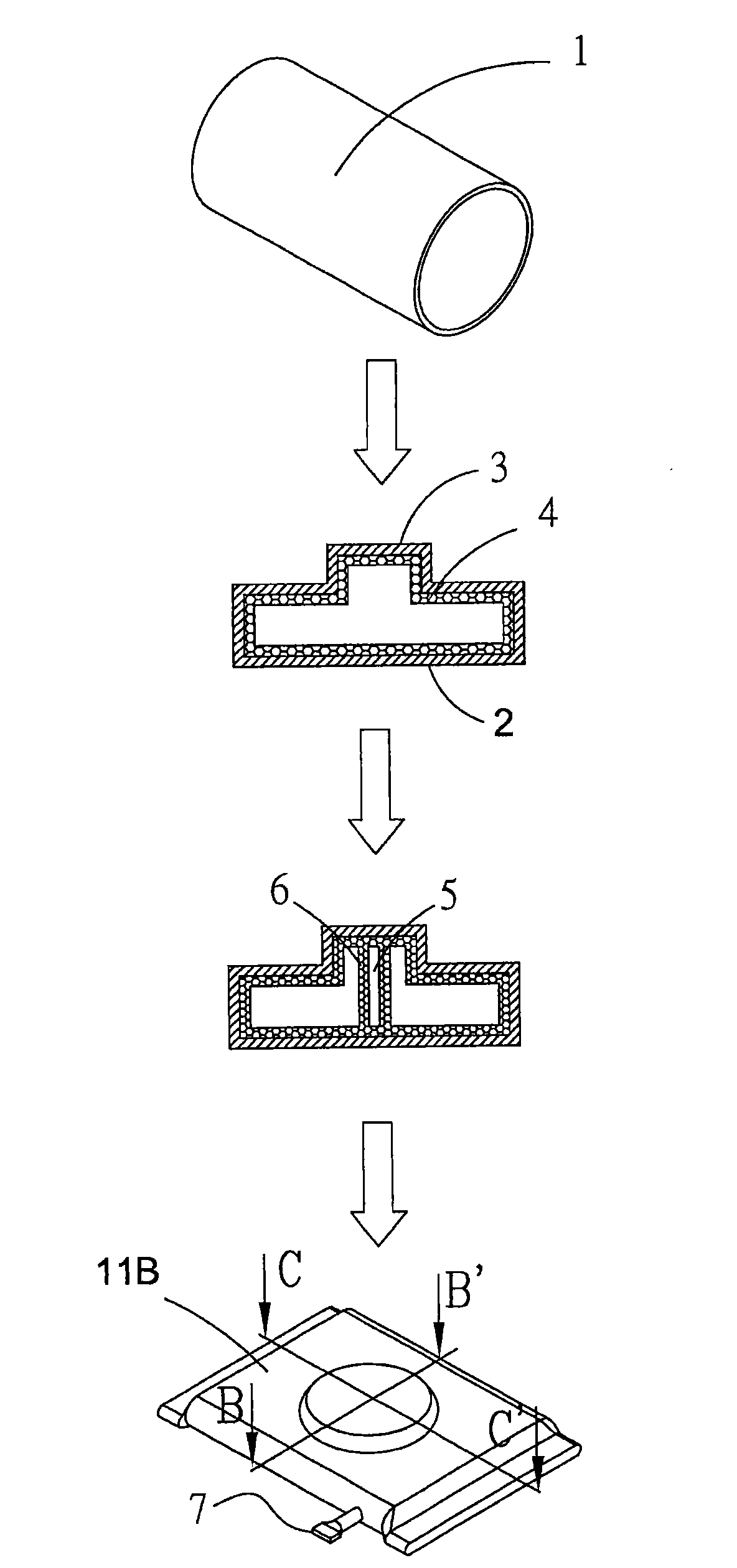 Heat dissipation module, temperature equalizing element and manufacturing method for temperature equalizing element