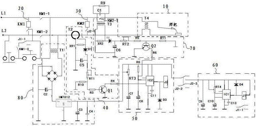 No-load energy-saving device for electric welding machine