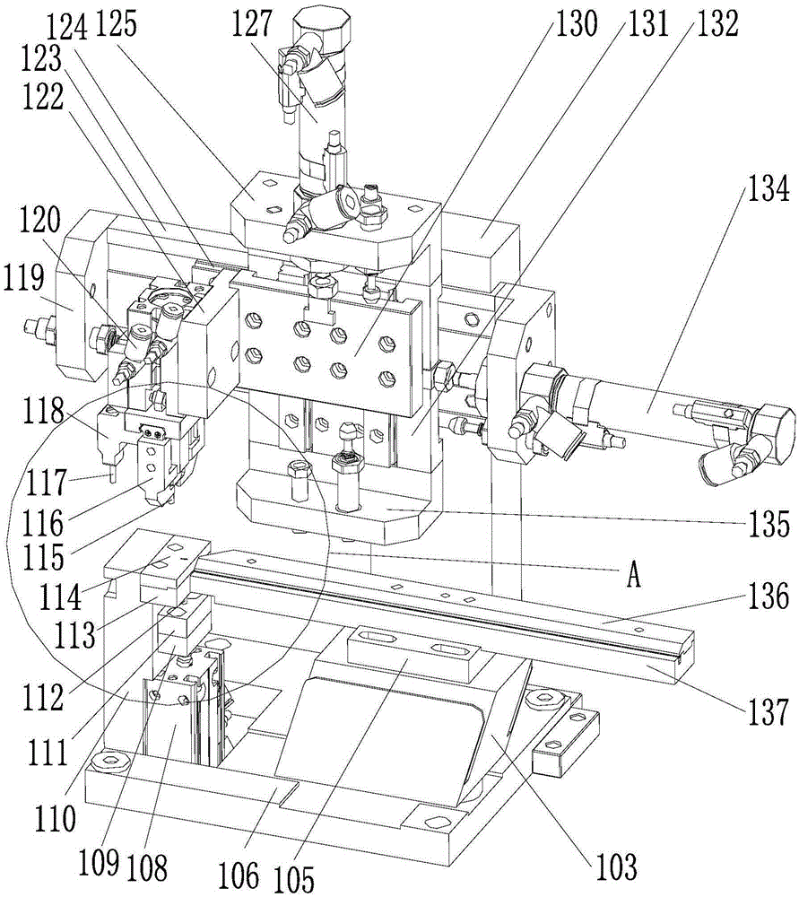 Taking device used in contact riveting process