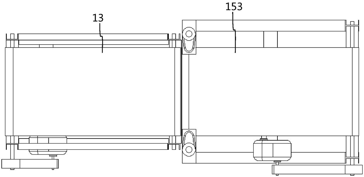 Rock wool production weighing belt device and rock wool board production line