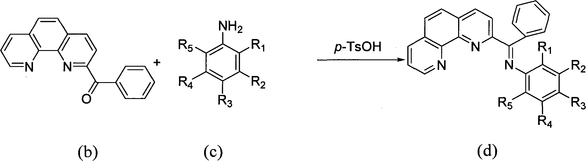 Preparation method of benzoyl-substituted 1,10-phenanthroline complex and catalytic application in ethylene oligomerization