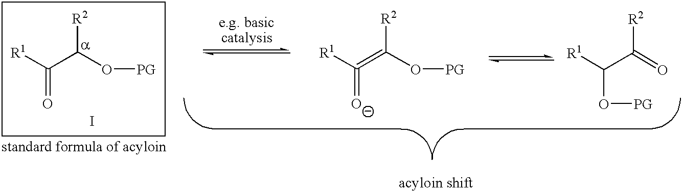 Epothilone synthesis building blocks iii and iv: asymmetrically substituted acyloins and acyloin derivatives, methods for their production and methods for the production of epothilones b, d and epothilone derivatives