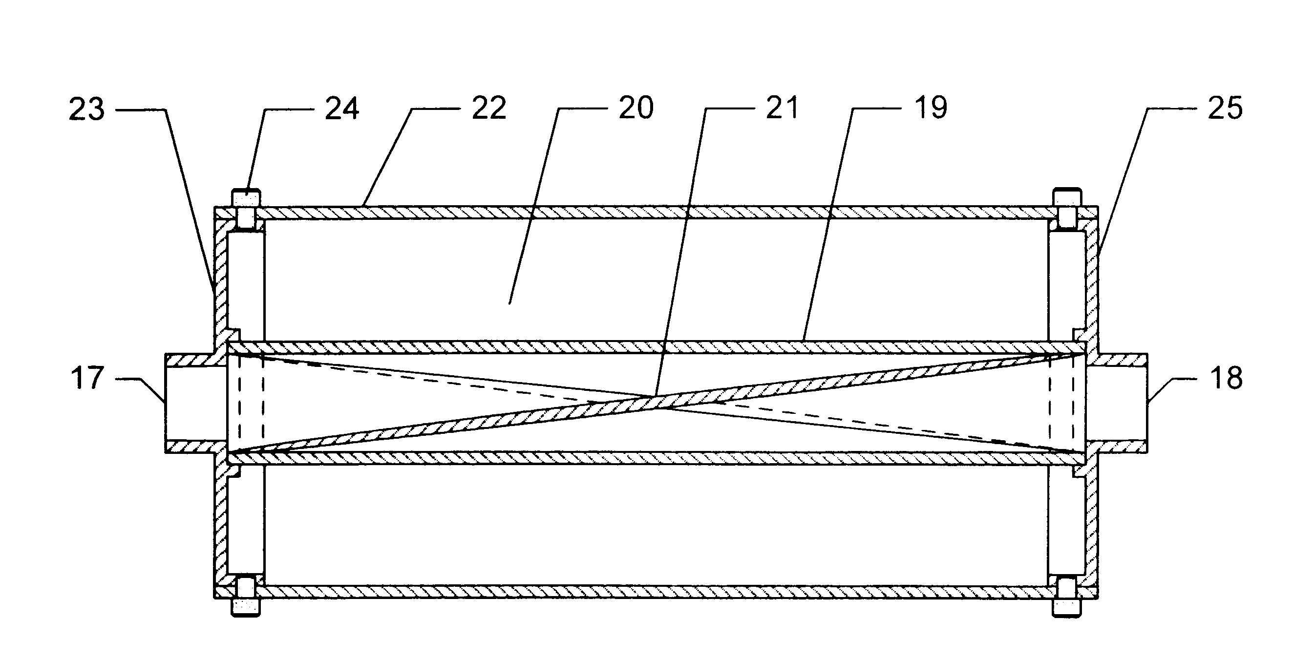 Method and apparatus for improved noise attenuation in a dissipative internal combustion engine exhaust muffler