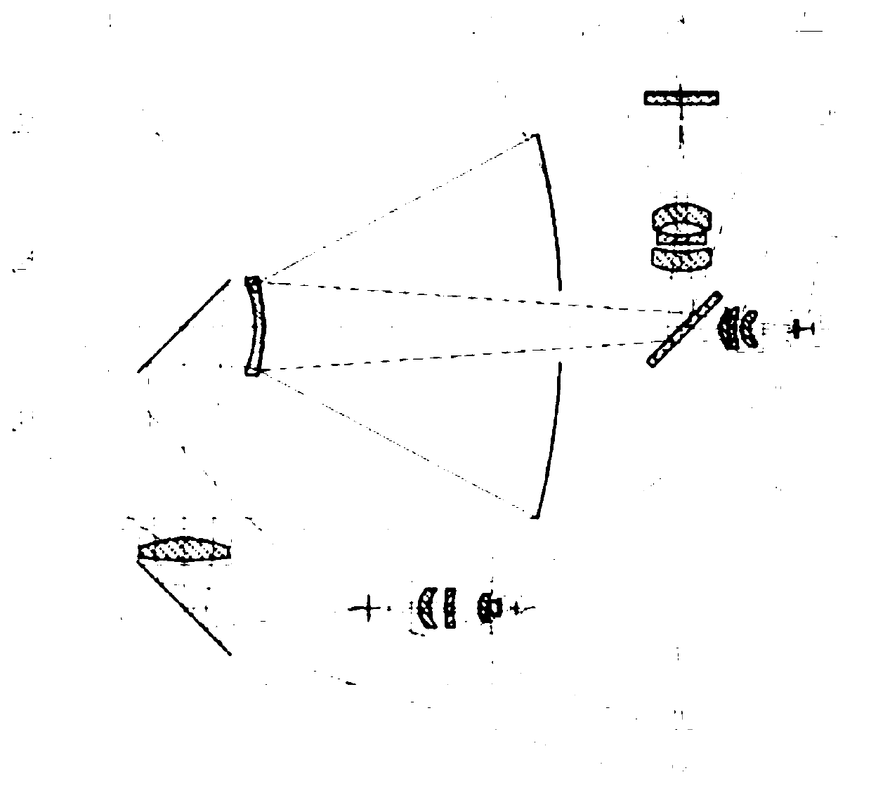 Laser and middle- and long-wavelength infrared common-aperture three-band imaging system