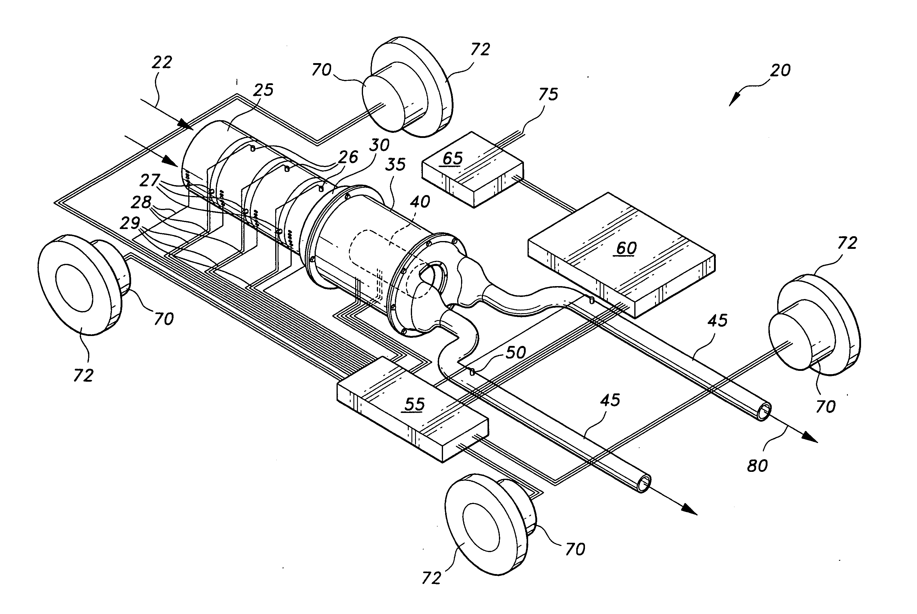 Power system for electrically powered land vehicle