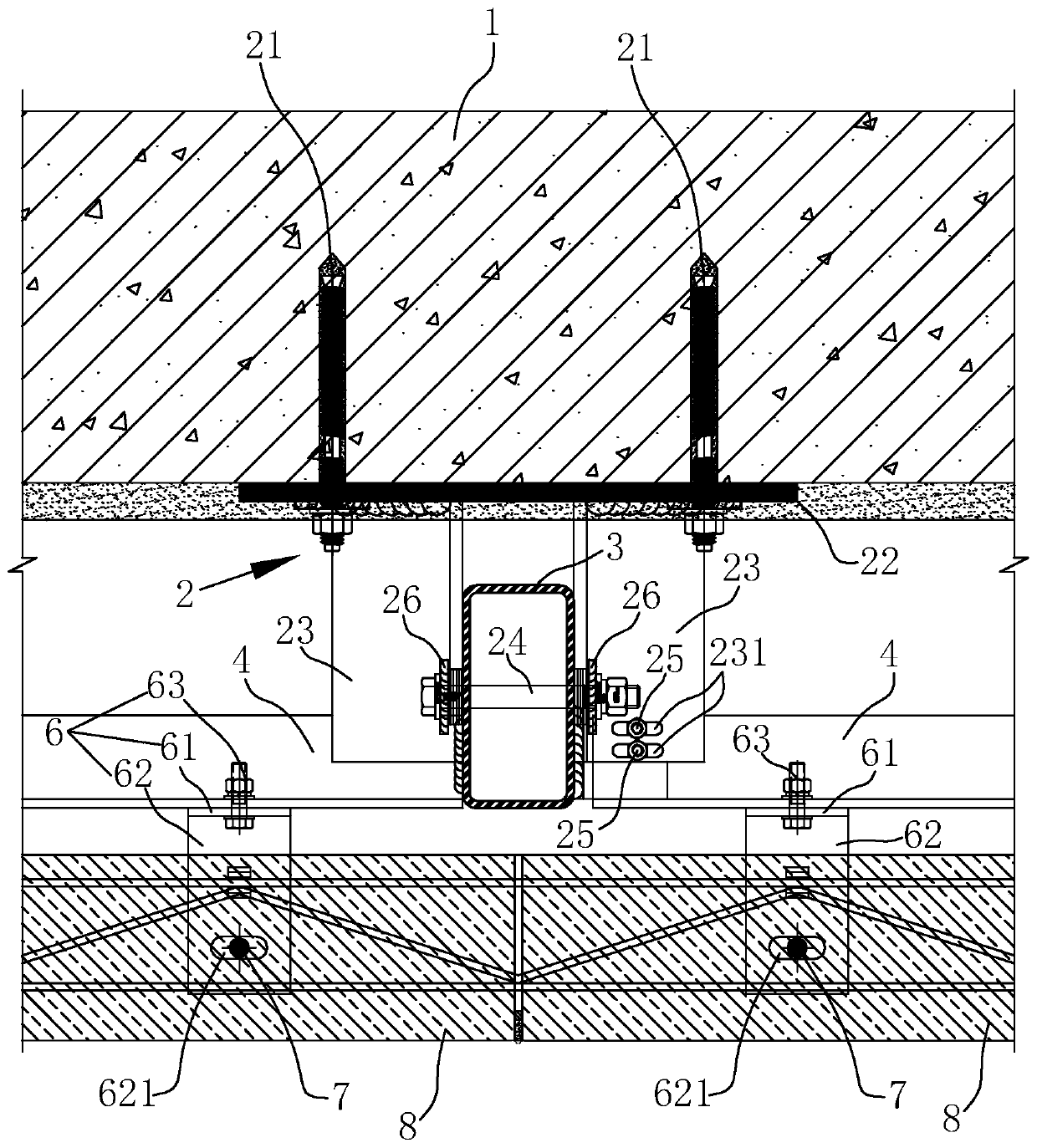 Decoration structure for stone exterior wall and construction method of decoration structure